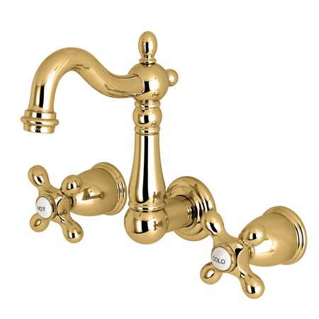 Heritage KS1222AX 8-Inch Center Wall Mount Bathroom Faucet KS1222AX